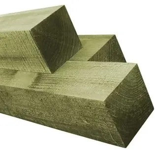 3" x 3" (75mm x 75mm) - 8ft High Timber Fence Post
