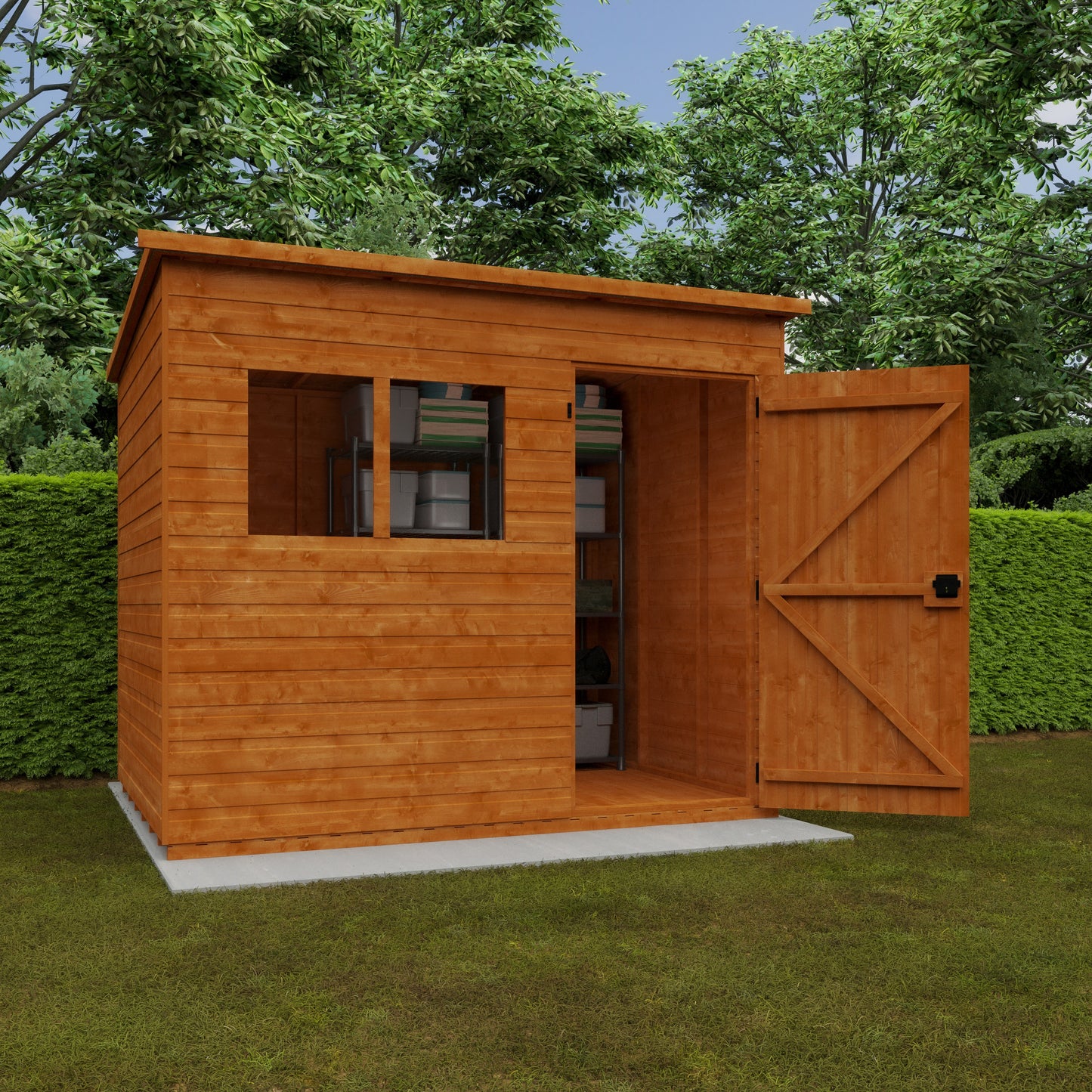 8' x 6' Pent Garden Shed